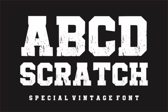 Abcd Scratch: The Vintage Display Font for Makers