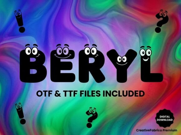 Beryl Display Font: A Joyful Typeface for Makers