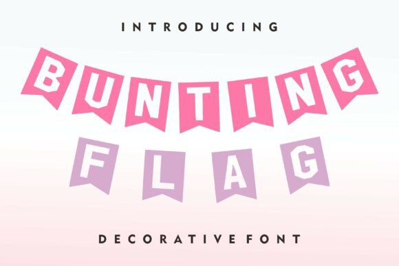 Bunting Flag Typeface for Festive Crafts