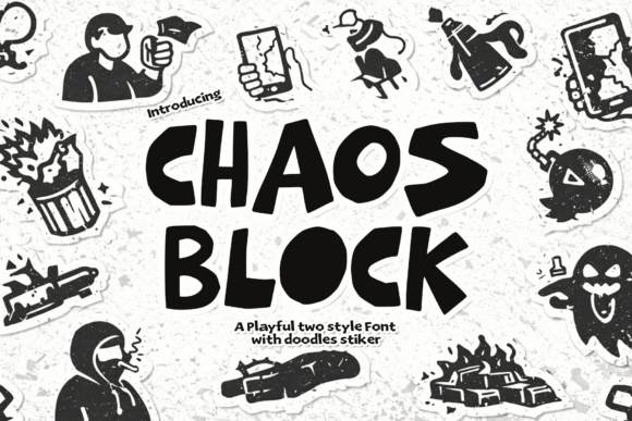 Chaos Block Font for Bold Maker Designs