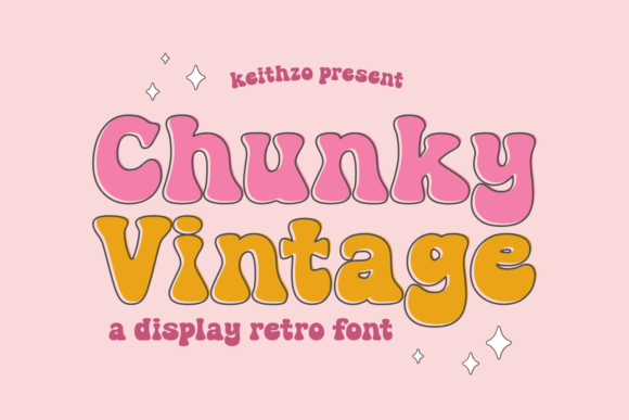 Chunky Vintage Font for Retro Crafters