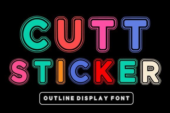 Cutt Sticker: A Playful Display Font for Branding