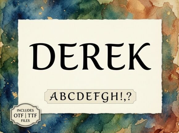 Derek: A Modern Display Typeface for Makers