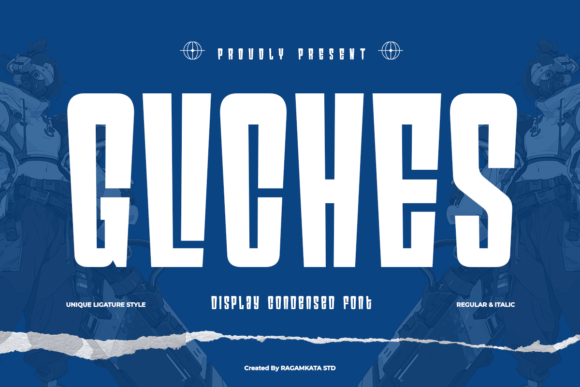 Gliches: A Bold Display Font for Modern Editorial Design