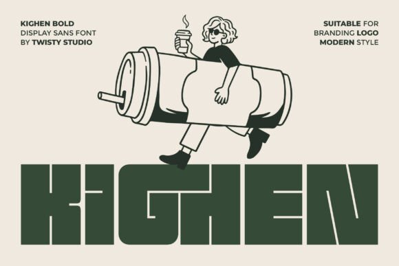 Kighen: A Bold Display Font for Modern Brands