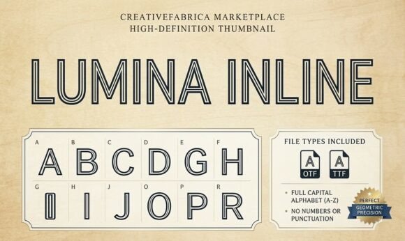 Lumina Inline: A Modern Display Font for Editorial Design