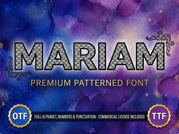 Mariam: A Premium Patterned Display Font for Editorial Design