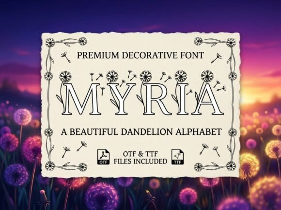 Myria Font: A Whimsical Display Typeface for Branding