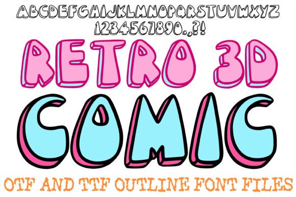 Retro 3d Comic: A Bold Display Font for Makers