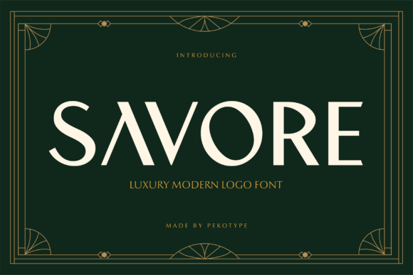 Savore Font for Elegant Maker Branding