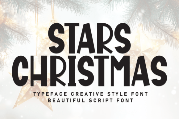 Stars Christmas Font for Small Business Branding