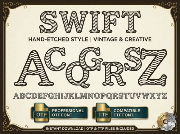Swift Display Font for Artisanal Web Branding